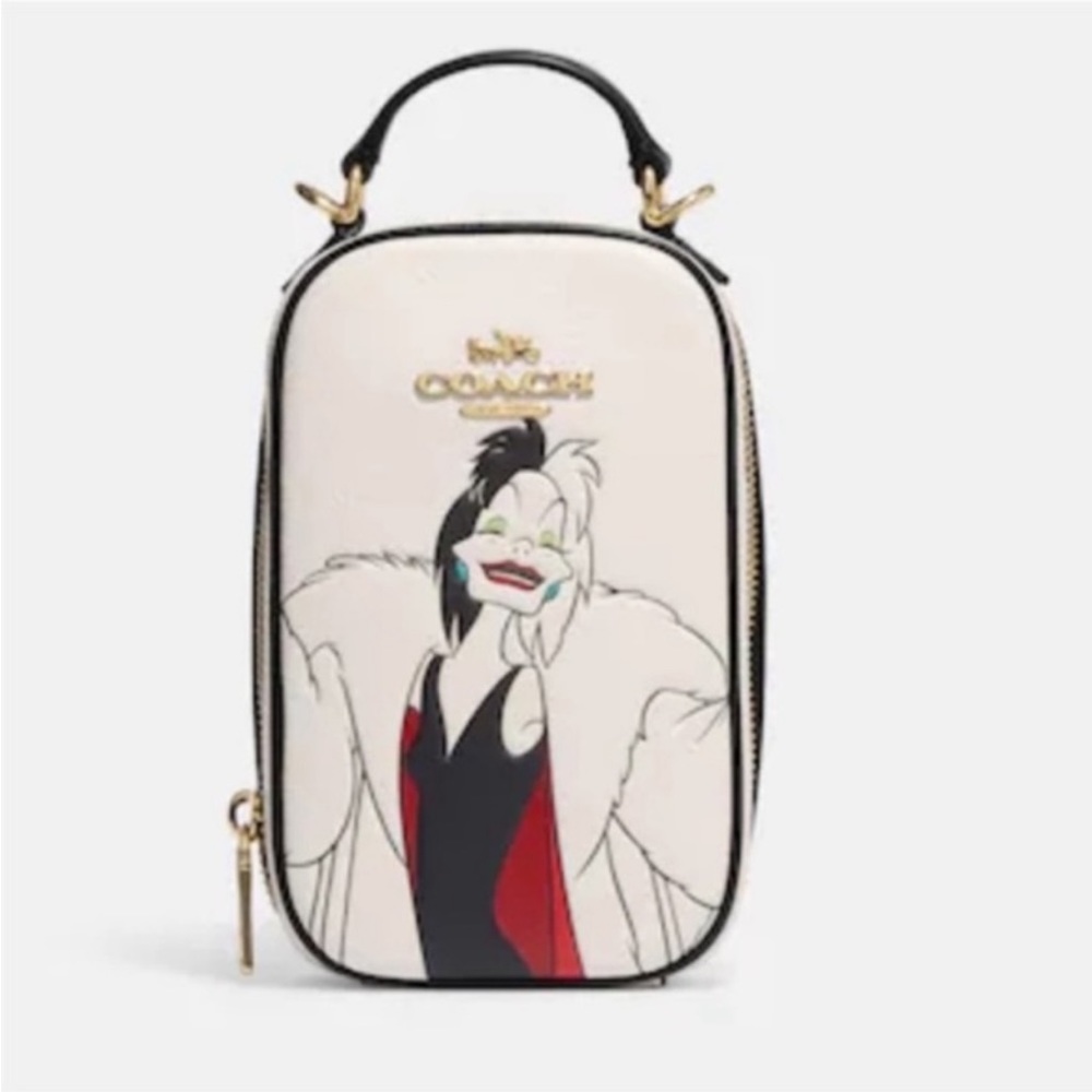 Disney X Coach Eva Phone Crossbody With Cruella Motif